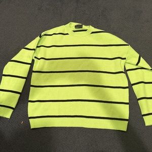 ASOS black stripe green sweater